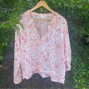 Carve Designs “Dylan” Cotton Gauze Long Sleeve V neck Shirt